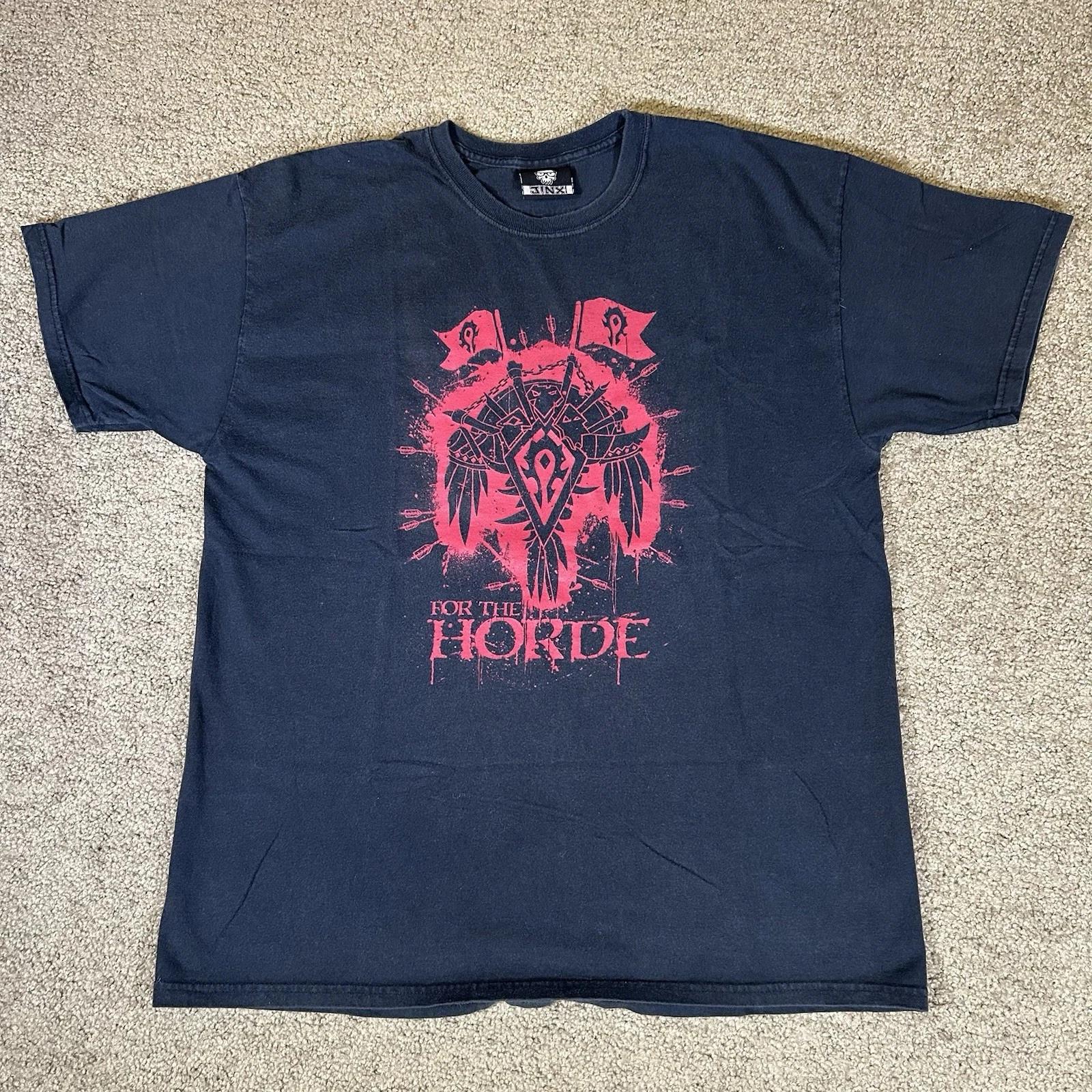 

Vintage Y2K WOW World of Warcraft For The Horde T-shirt Men’s XL Blizzard Jinx S