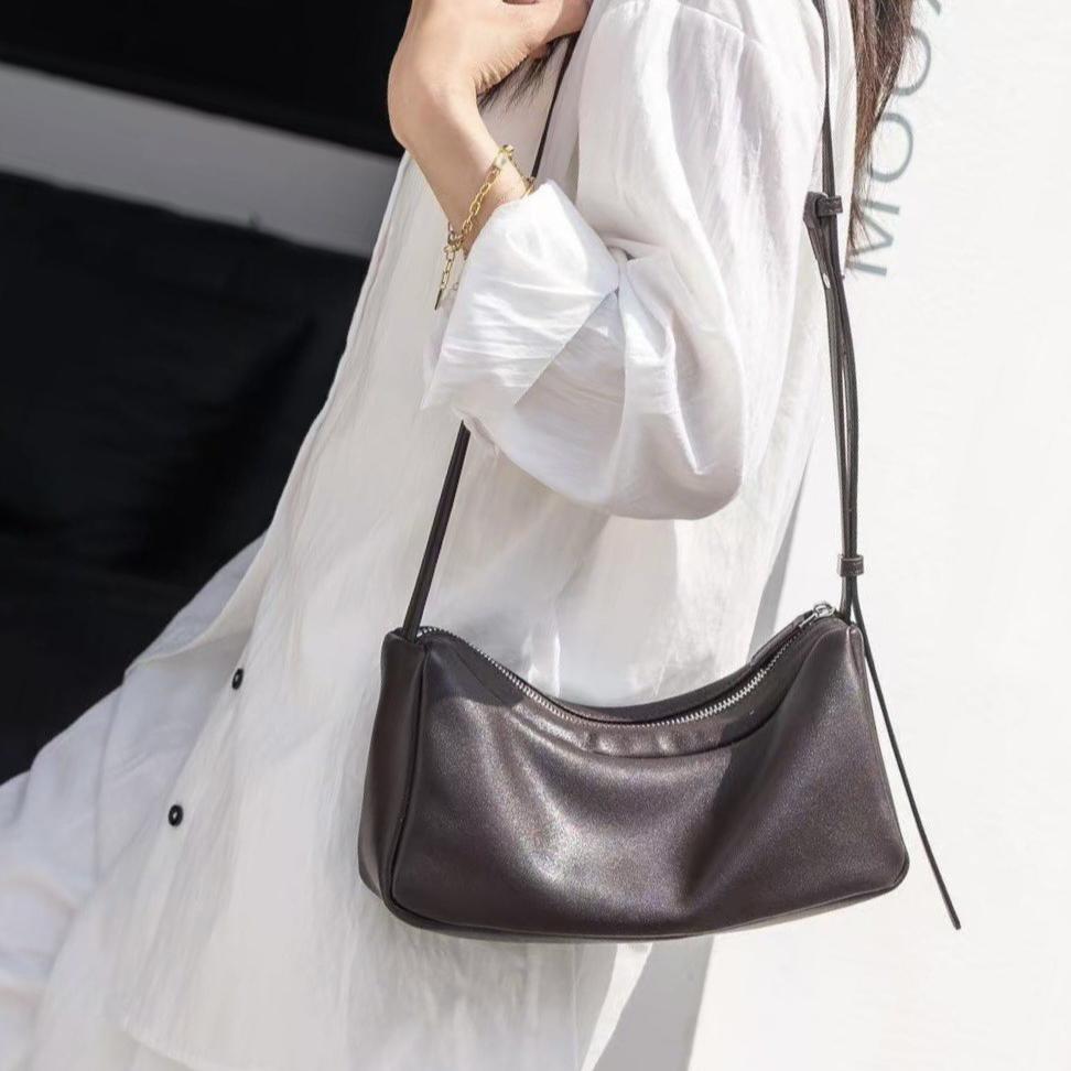 Women's Genuine Leather Single-Shoulder Phe Bag, Lightweight Crossbody Tote Bag for Commuting, Perfect for Work & Shopping