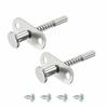 2-Piece Set Spring-Loaded Stainless Steel 6mm Head Door Raising Adjustment Rod Locks Hardware for Doors