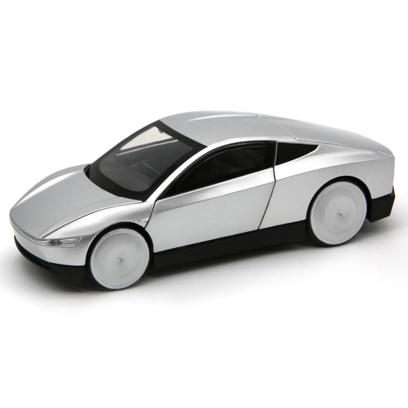 

1/32 Teslas Cybercab Robotaxi Alloy Car Model Sound and Light Pull Back Children s Toy Collectibles Birthday Gift серебряный