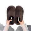 Baotou Wears a Pedal Outside, Flat-bottomed Lazy Cotton Slippers, Women's 2025 Autumn New Casual and Comfortable Fluffy Half Slippers