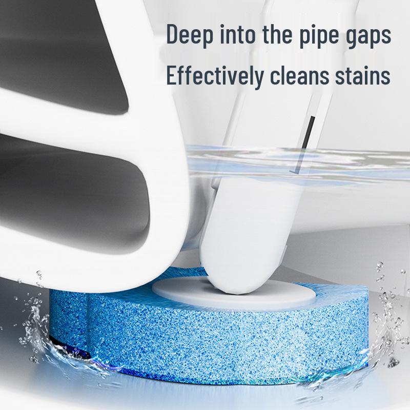 Wall-Mounted Disposable Toilet Cleaning Brush with Replaceable Head