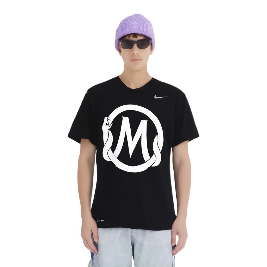 Nike T Shirts Men's Black Crew Neck Moderate Straight Fit 727982-010