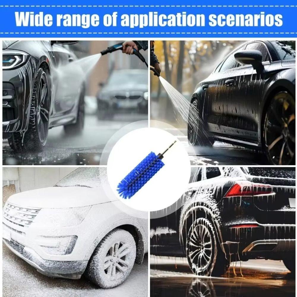 High-Density Bristles Drill Brush No Scratches Wheel Brush for Car Car Wheel Cleaner Tire Washing