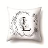 Polyester Pillowcase INS Style Garland 26 English Letter Printing Pillowcase Waist Cushion Car Seat Cover