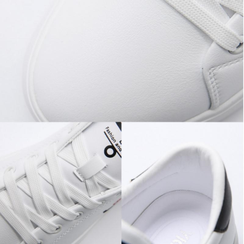 Nové pánské tenisky bílé pánské ležérní boty lehké pohodlné kožené pánské ploché boty ležérní sportovní tenisky Zapatillas De Hombre