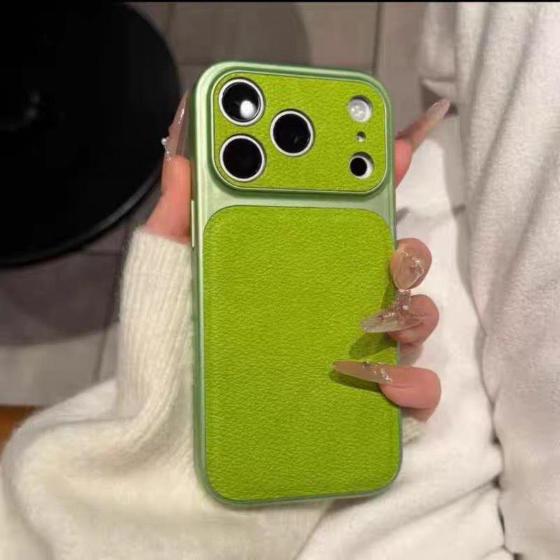 Lychee Leather Shockproof Phone Case For iPhone 17 Air 16 15 14 13 Pro Max Instantly Turn 17Pro Full Bumper Matte Cover