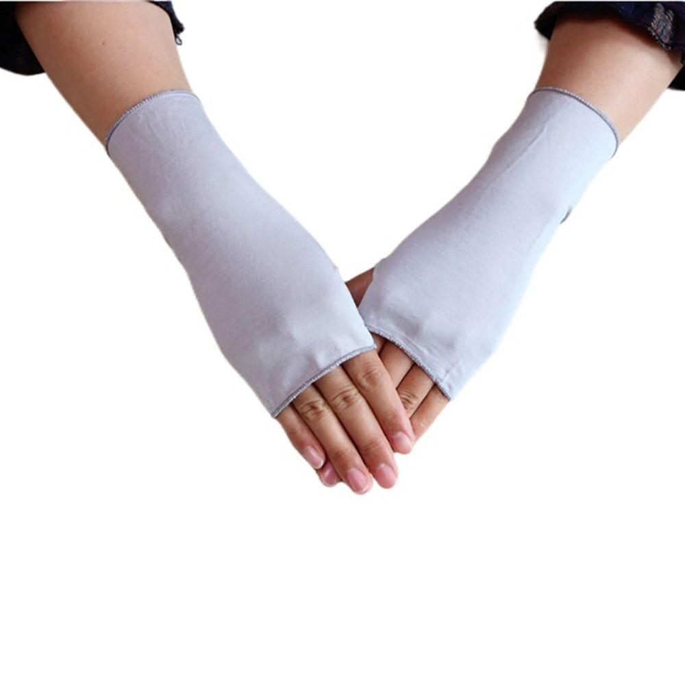 Guantes de Tela Color Sólido Verano Protección Solar Guantes de Conducir Guantes de Medio Dedo Guantes sin Dedos