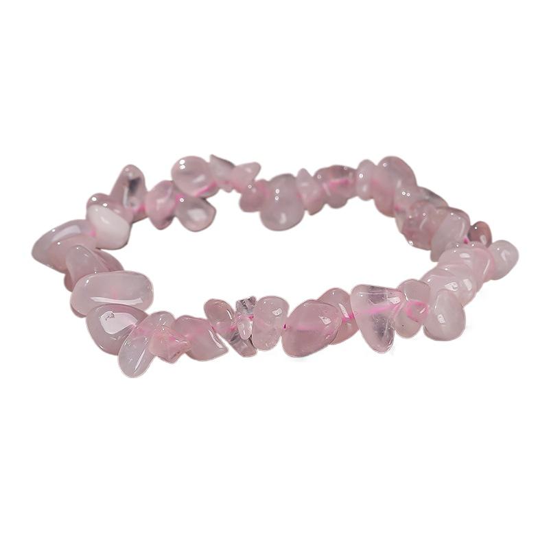 Natural Chip Stone Beaded Bracelet Irregular Crystal Gravel Stretch Bracelet Fashion Jewelry for Women Multiple Colors Available