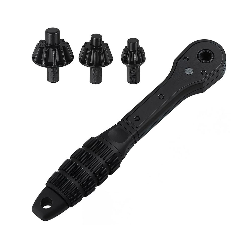 3-in-1 Ratchet Drill Chuck Key Wrench Non Slip Handle Chuck Key Replacement Tool Electric Drill Chuck Key Wrench for Power Tools