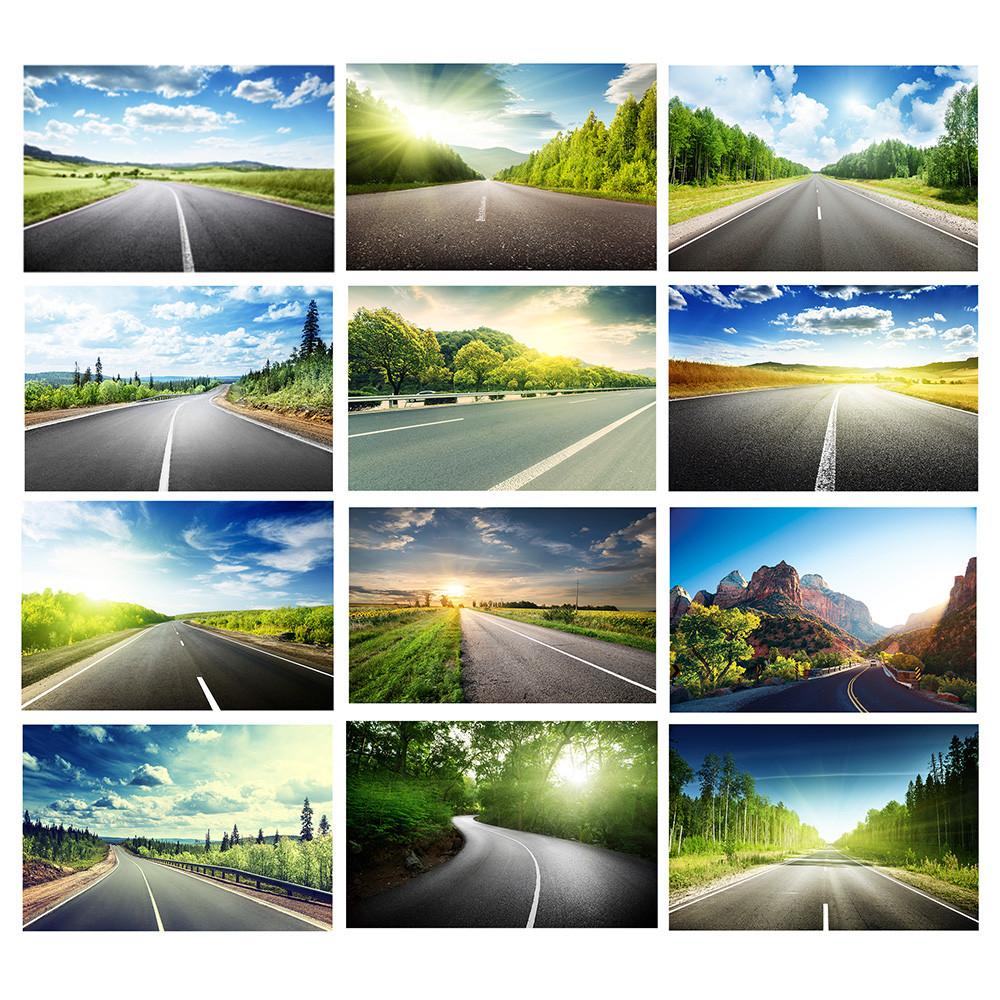 150*100cm/225*150cm Natural Scenery Photography Background Highway Landscape Travel Photo Backdrops Studio Props