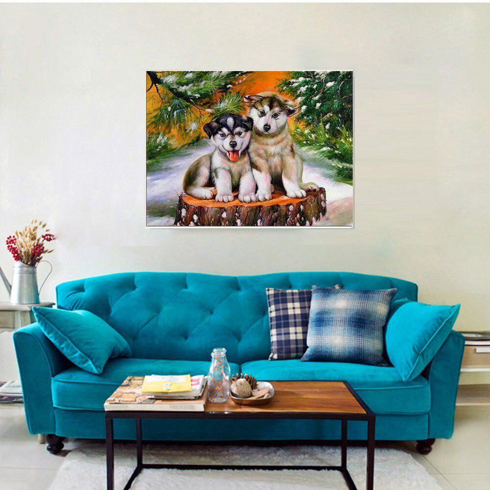 DIY Diamond Embroidery Full Round Dog Picture Of Rhinestones Diamond Mosaic Cross Stitch