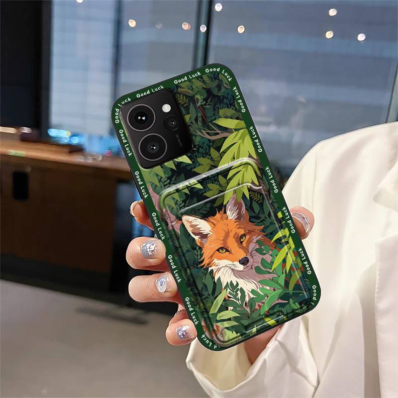 Dirt-resistant Back Cover Phone Case For Nokia HMD Skyline Card Slot Soft Case Cute Protective Cover Waterproof Graffiti