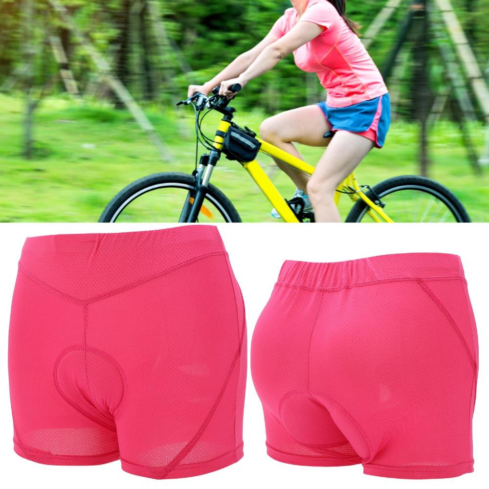 Breathable Women Cycling Underwear Polyester, Silicone Women Bicycle Briefs Indoor Training