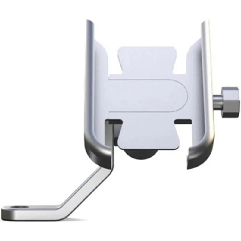 Universal Metal Motorcycle Phone Holder Aluminum Alloy Anti-Slip Bracket GPS Clip Adjustable Phone Stand for 4-6.5inch Phone