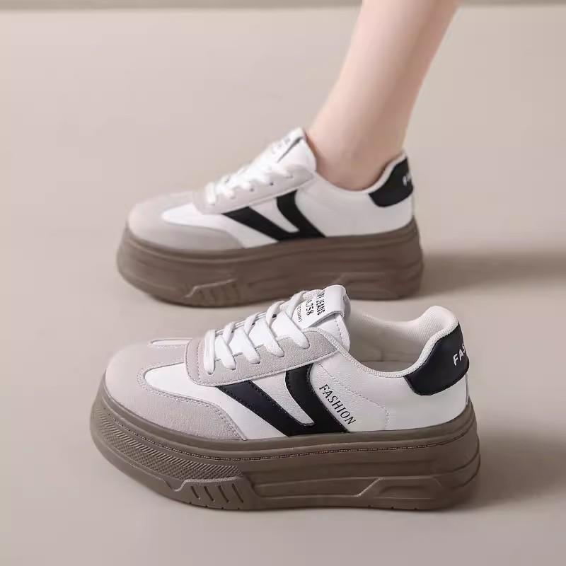 Platform-soled German training shoes autumn new breathable retro niche heightening casual sports shoes 35