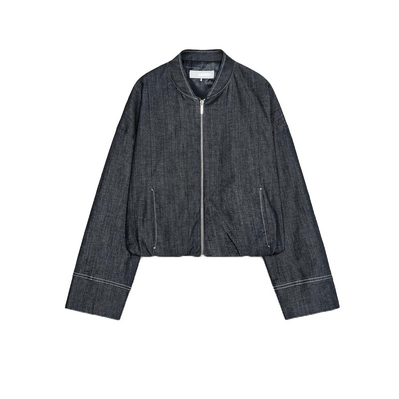 Balloon Version Denim Pilot Jacket Outwear 2152576 Wide Pleated Denim Skirted Leggings 2154576