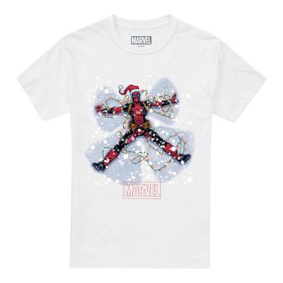 Deadpool Unisex Adult Snow Angels Christmas T-Shirt