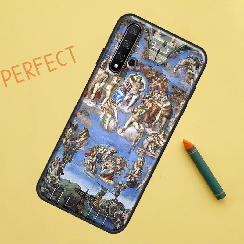 Michelangelo Art Case For Huawei Nova 9 10 SE 11i 8i 7i 3i Nova 5T Y60 Y61 Y70 Y90 P20 P30 P40 Lite P60 Pro