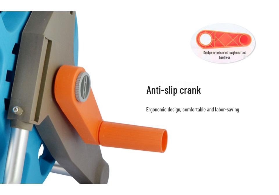 Eagle Brand Garden Hose Storage Reel Winder with Universal Pulley