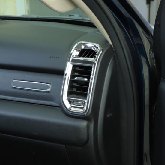 2pcs Car Center Console Side Air Vent Outlet Cover Trim For Dodge Ram 18+ Chrome