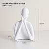 European Style Ceramic Figure Sculpture Handicraft Black and White Human Body Ornaments Abstract Art Living Room Office Ornament