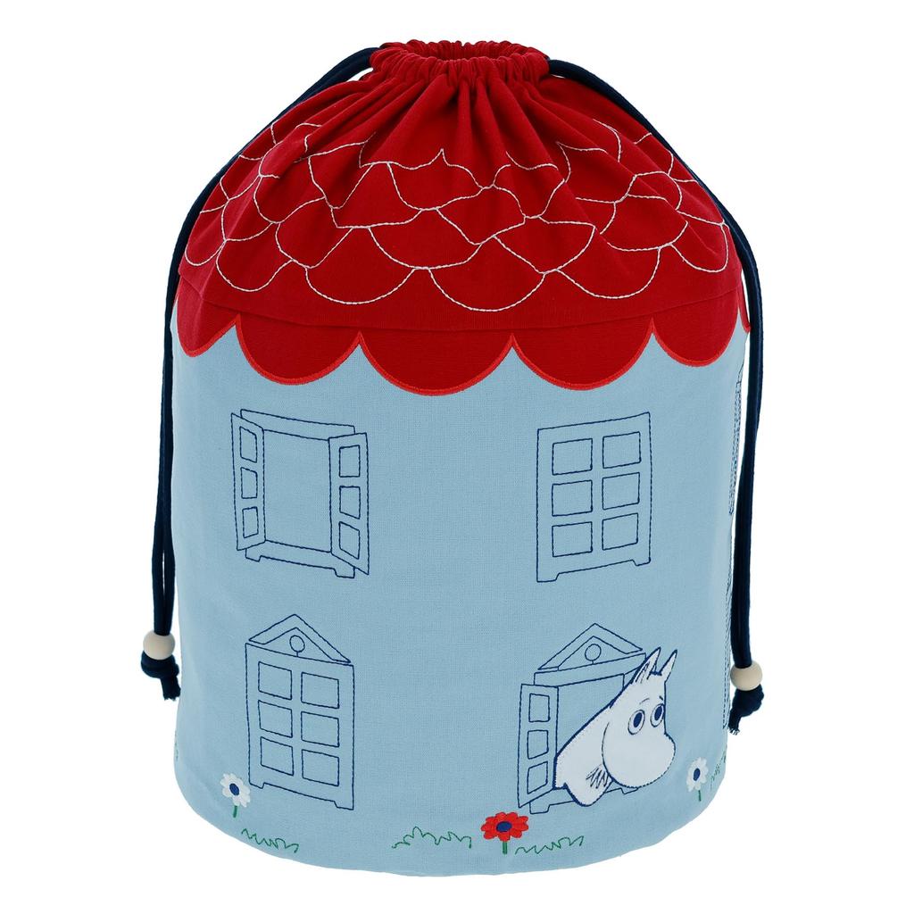 Marushin Moomin Storage Drawstring Moomin House Character 1425028400 Pouch, Large, Design, Design, Mother's Day, Birthday, Gift,