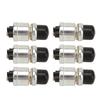 6 Set Push Start Button Switch Kit Waterproof Fast Response Momentary Push Button Switch for Vehicle RV Ship Yacht ATV