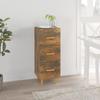 Vidaxl Cabinet, Smoked Oak, 34.5X34X90 Cm, Wood-Based Material