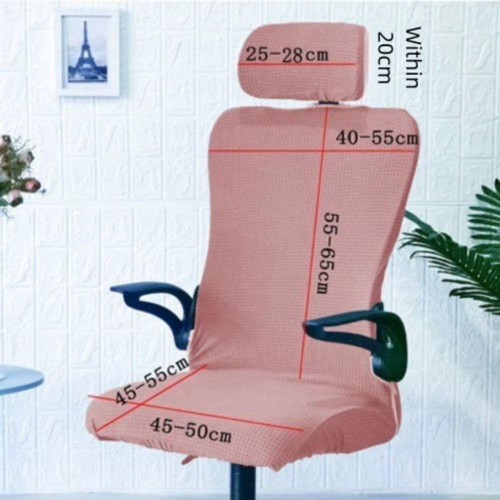 Solid Color Office Chair Cover Elastic Gaming Chair Cover Swivel Chair Cover Armchair