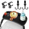 Stroller Snack Tray with Cup Holder Universal Stroller Food Tray Removable Baby Snack Tray with Adjustable Buckle and Hooks