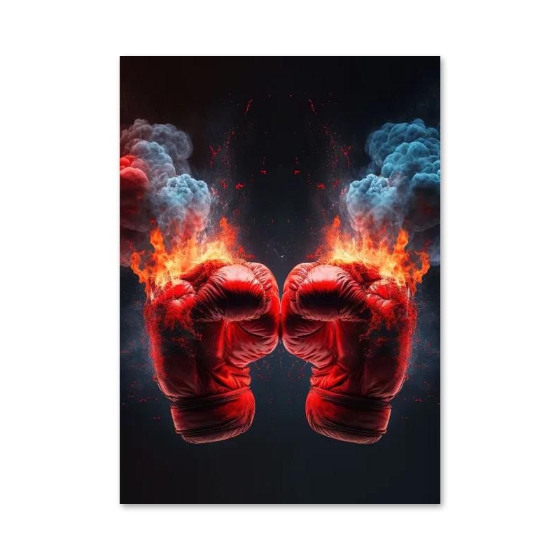 Retro Boxhandschuhe Leinwand Malerei Kunst Ästhetik Poster Drucke Boxing Gym Club Hintergrund Wand Dekor Jungen Zimmer Bild Cuadros