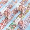 Alideco Masking Washi Cute Small Mochi Release Adhesive Stylish Masking Tape 1-Pack Tape, Tape, Girl, Design, Green, Sticker, Tape, DIY,