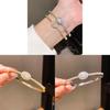 Modeschmuck Ovaler Zirkon Kupferarmband Mit Vergoldung Für Elegantes Tragen