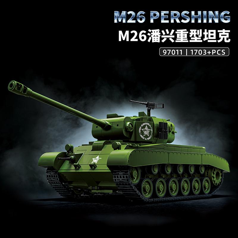 US Army Tank Building Blocks Puzzle Toys Collectors M26 Panzer MOC DIY Bricks Military Model Kits Adult Kids Birthday Gifts