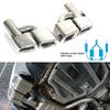 1 pair For Mercedes C-Class W204 E-Class W212 CLS-Class W218 exhaust modifications C63 E63 CLS63 black square quad exhaust tips