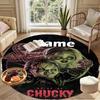 Custom Name Personalized Bride of Chucky Print Round Rug, Versatile Home Decor Carpet, for Playroom, Apartment, Balcony, Entryway, Hallway Gift