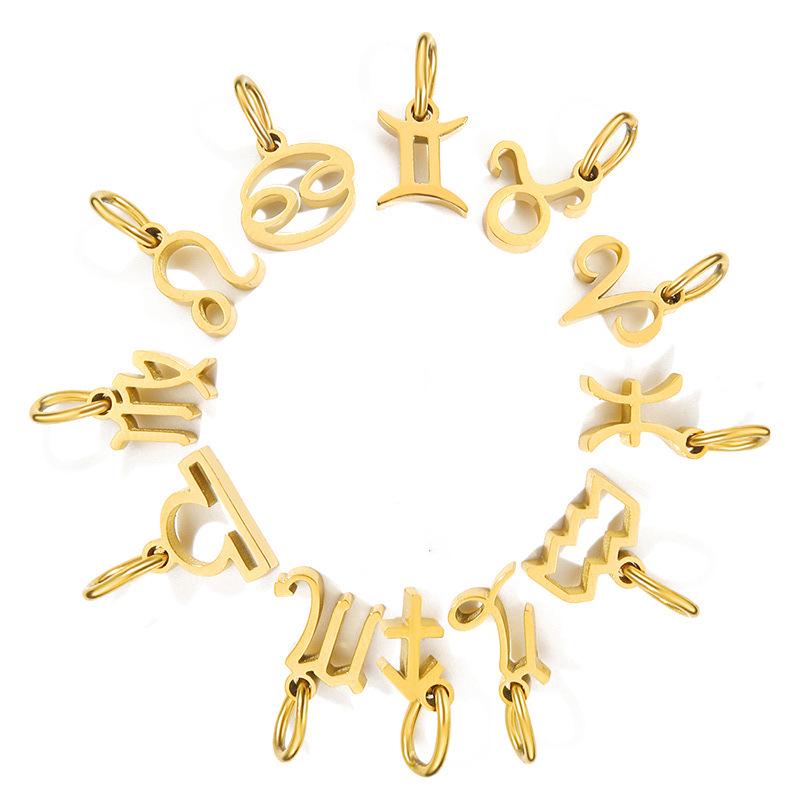 Pendentifs Colliers en Acier Inoxydable Douze Constellations – Design Élégant, Petit et Exquis