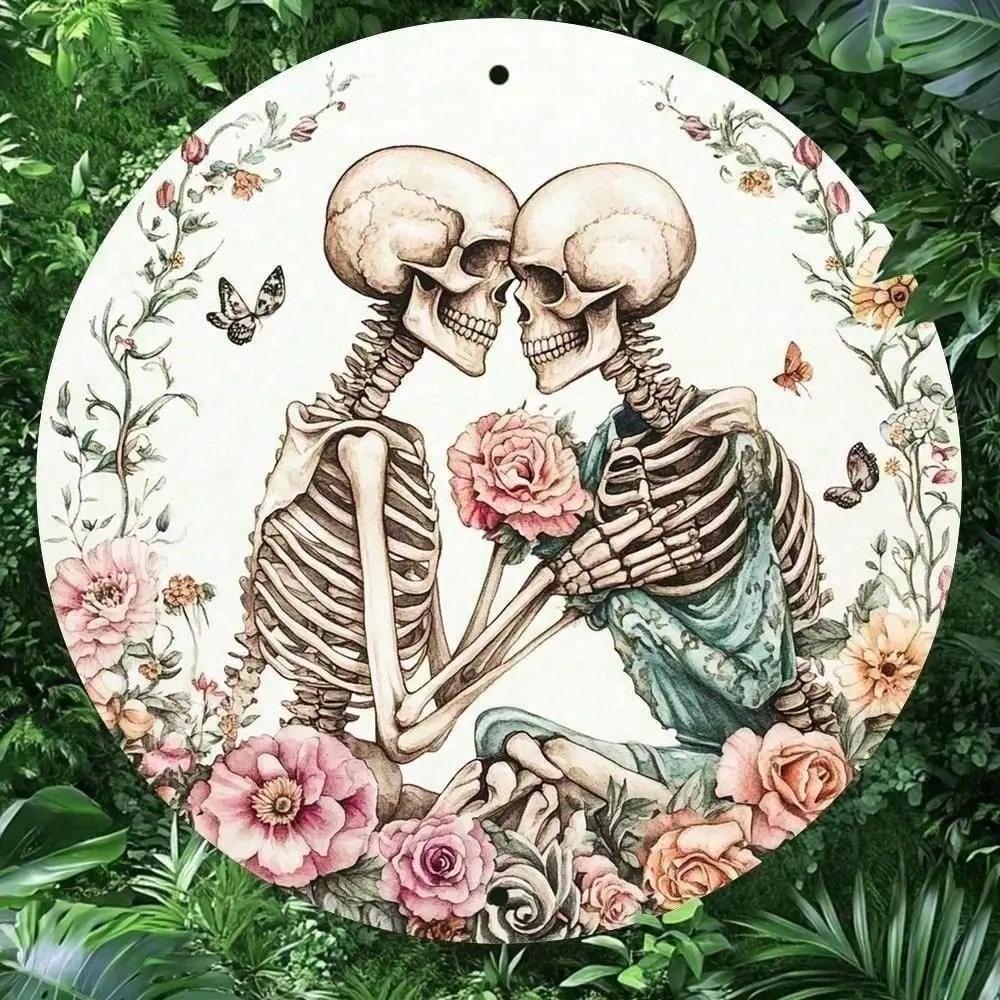 Metal Poster Skull Vintage Gothic Wall Art Home Bar Decor Gift