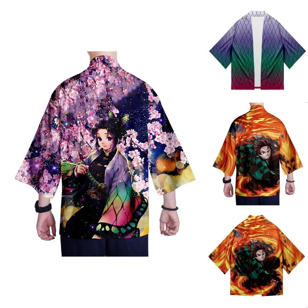 Anime Demon Slayer Kimetsu No Yaiba Cosplay Loose Haori Kimono Robes Coat Tops For Stunning Costume Parties