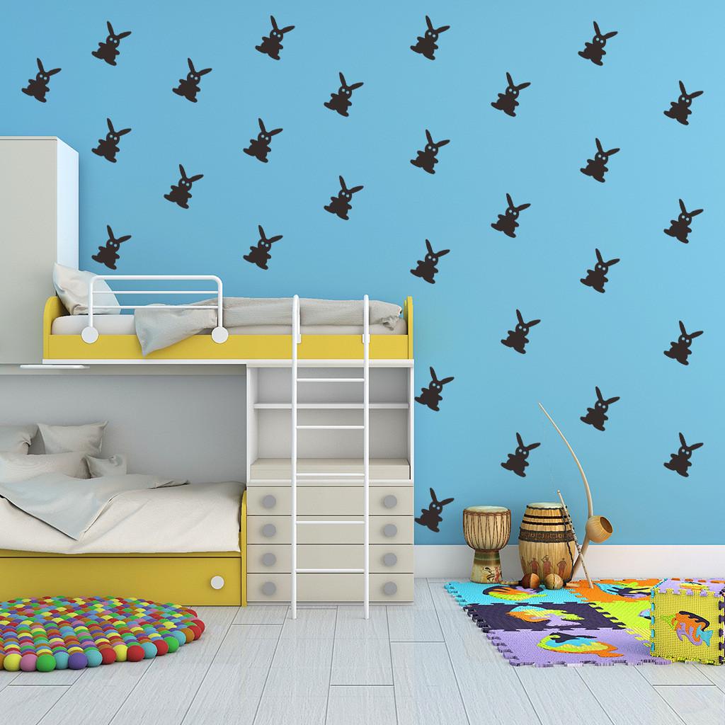 Buy Bunny Rabbits Set of 21 Cute Bunnies Easter Holiday Wall Sticker ...