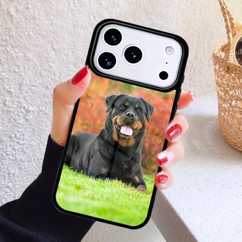 Cute Dog Puppy Rottweiler Phone Case For iPhone 17 Air 16 15 14 13 12 11 Pro Max Plus