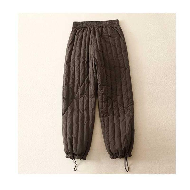 Winter New Literary Retro Big Yards Loose Warm Cotton Pants Female Casual Fashion Straight Pants