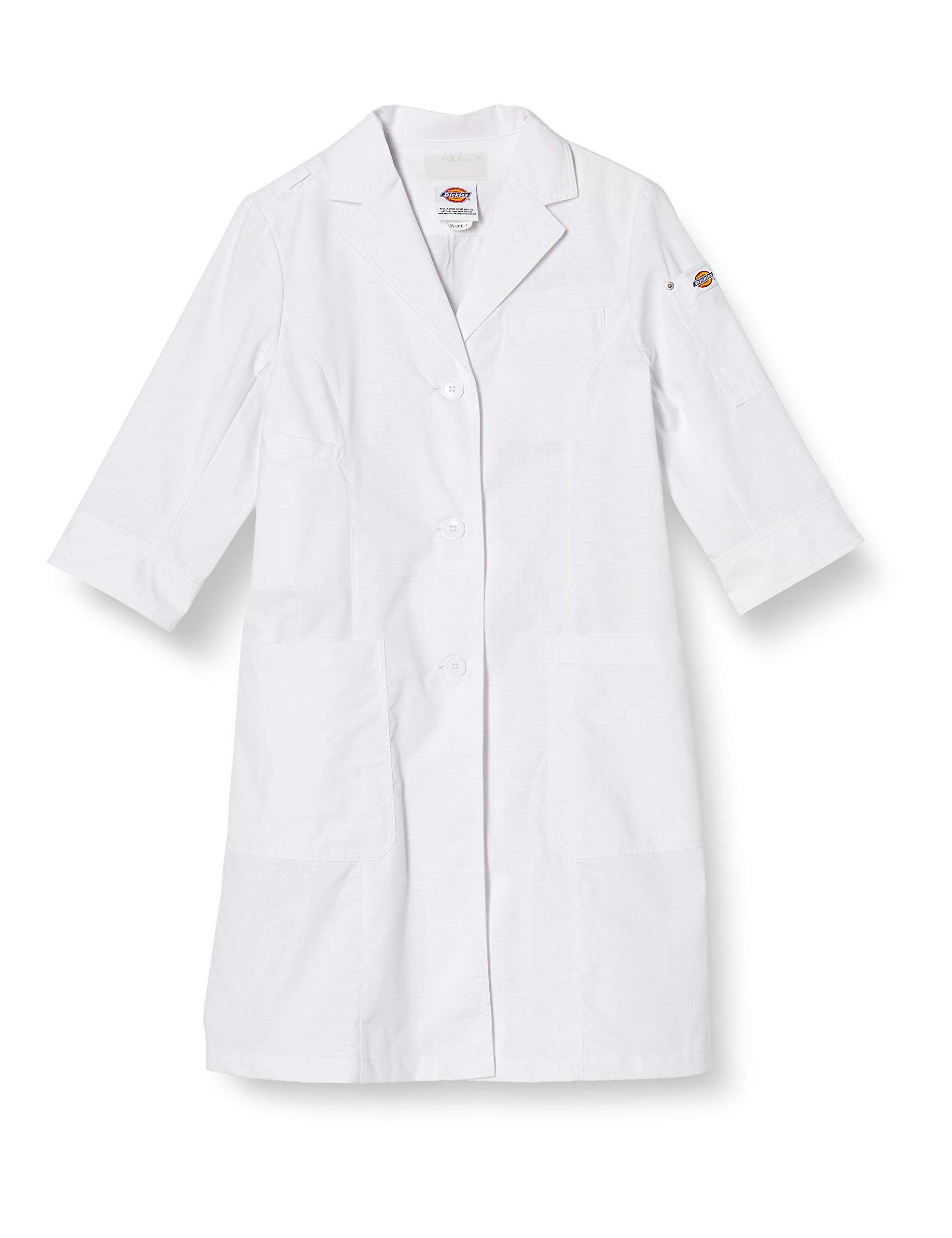 

Dickies Doctor Medical White Single 4L to Japanese size [Dickies] Coat, Coat, Doctors, Women s, Coat, Medical, 3/4 Sleeve, Stretch, 2533PR, Women s, белый