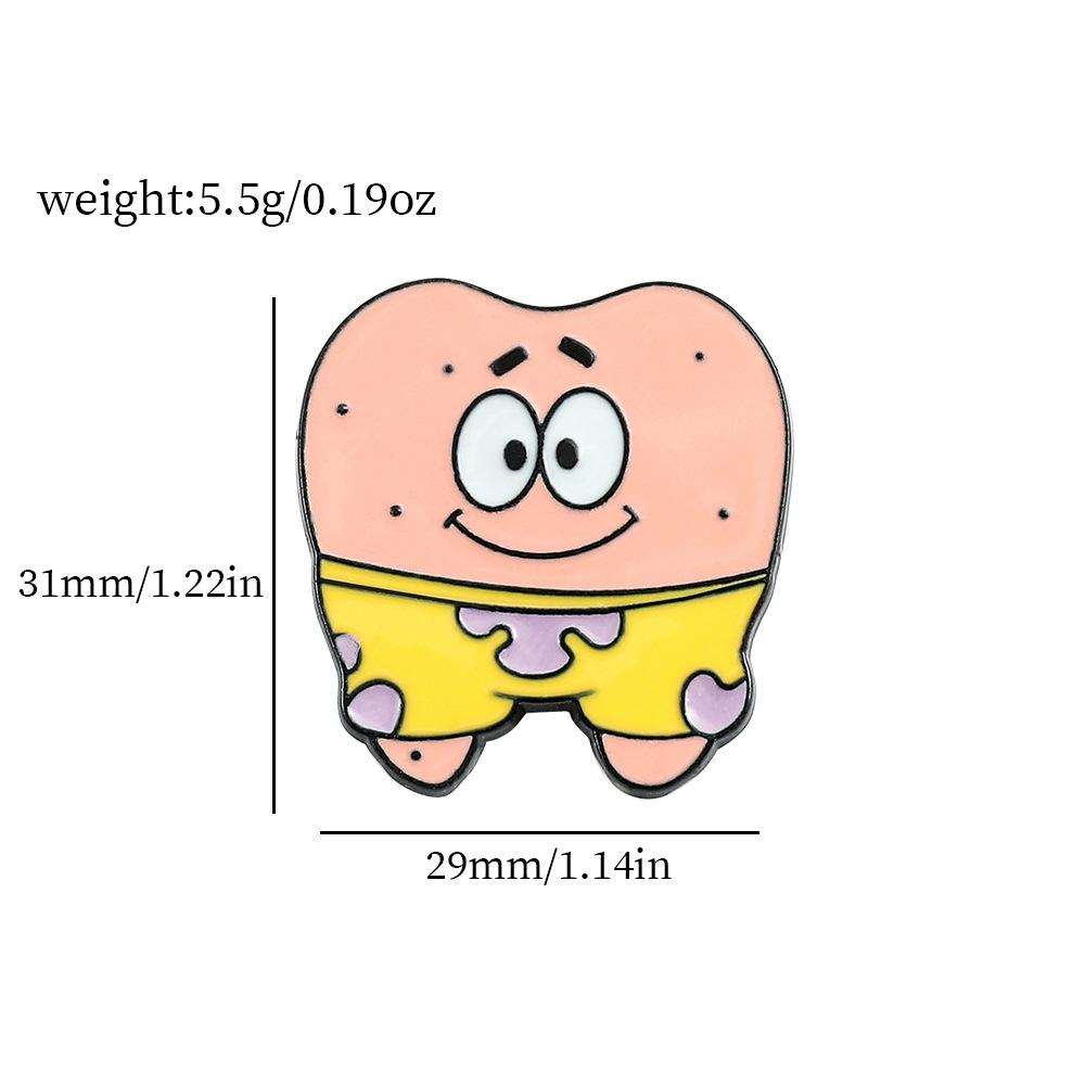 Хит продаж Европейский и американский мультфильм Губка Боб Квадратные Штаны Патрик Звезда улитка осьминог брат креативная металлическая значок брошь