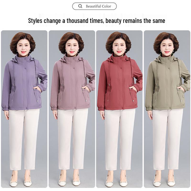 2026 Spring Windbreaker for Young & Mature Mothers - Elegant Women's Style for Mother's Day
