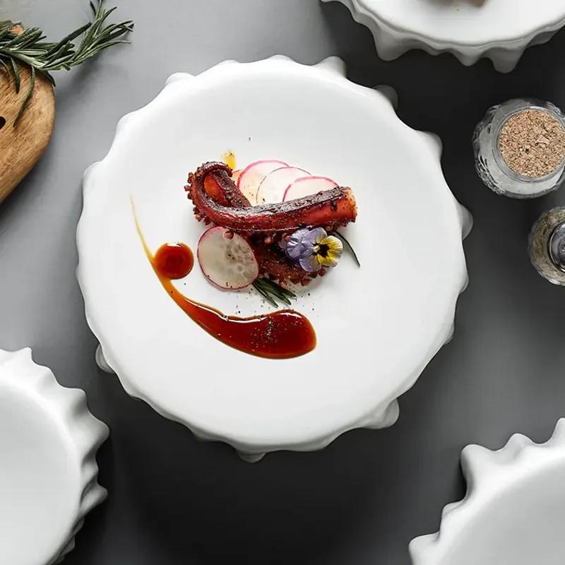 Restaurant Kreativer Unregelmäßiger Wärmespeicherteller Französischer Molekularer Kochteller Dessertschale Westliches Restaurant Butterdose