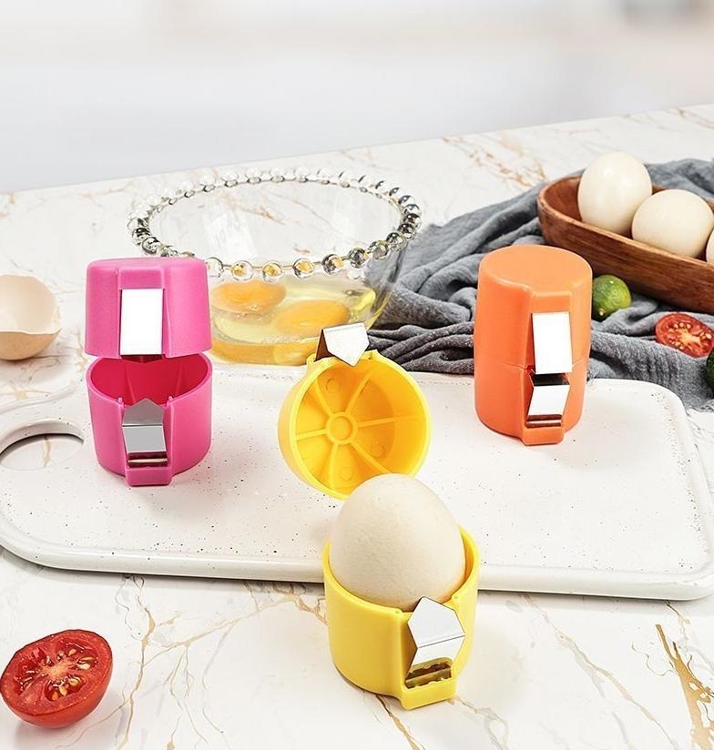 1 Stück Eierschalenöffner Quirl Eierschalen-Trenner Tragbares Eierknack-Artefakt Separator Orange Haushalt Küche Backwerkzeuge