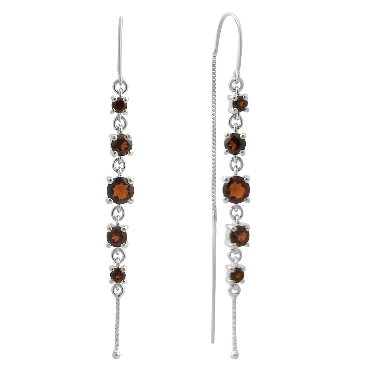 

Срібні сережки з натуральним гранатом 3.099ct (2195566) темні цукерки apple червоний колір