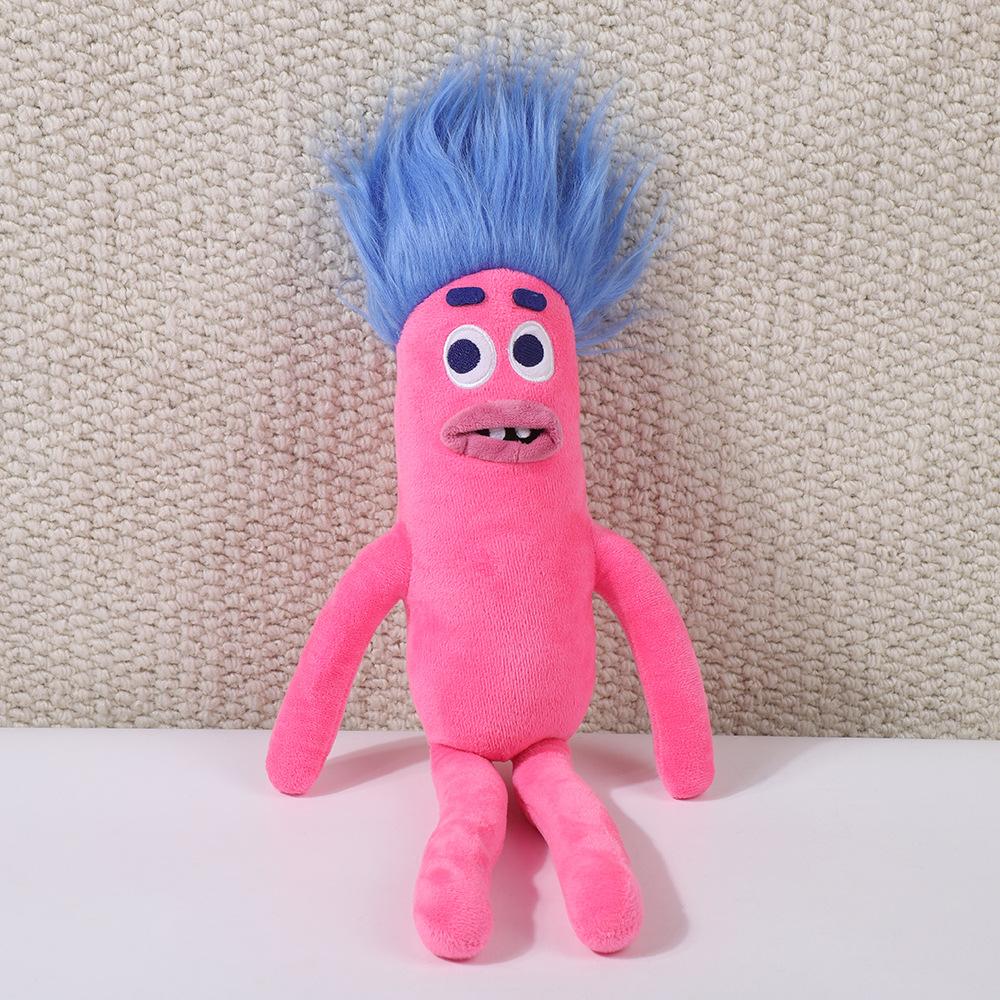 Poupée Monstre Saucisse Drôle, Famille Moche-Mignonne à Dents Écartées, Poupée Peluche Créative Colorée à Bouche Saucisse Sans Nom, Cadeau de Collection 48cm